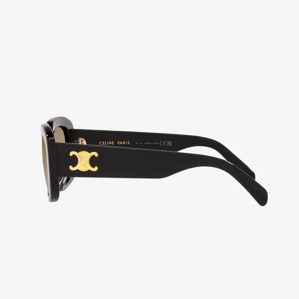 NIB CELINE Triomphe CL40216U Black/Gradient Brown Lenses Rectangle Sunglasses - Picture 15 of 16